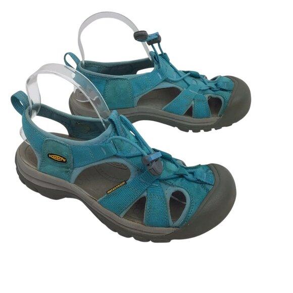 Keen Venice Womens 7.5 Waterproof Hiking Sandals Turquoise Gray Washable - Picture 4 of 10